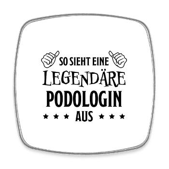 Podologin Lustige Spruch Fuß Podologin Geschenk - Viereckiger Kühlschrankmagnet - Weiß - Vorne