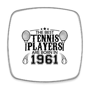 1961 tennis joueur cadeau joueur de tennis 1961 - Magnet carré - blanc - Devant