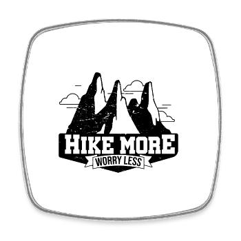 Hike More Worry Less Hiking Trekking Hiker Nature - Viereckiger Kühlschrankmagnet - Weiß - Vorne
