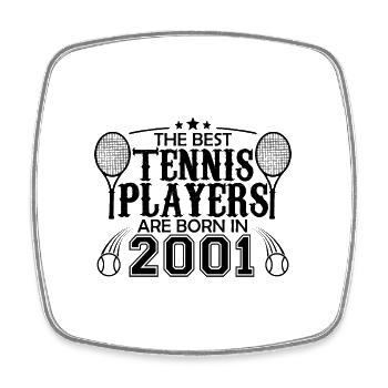 2001 Tennisspieler Geschenk Tennisspieler 2001 - Viereckiger Kühlschrankmagnet - Weiß - Vorne