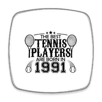 1991 tennis joueur cadeau joueur de tennis 1991 - Magnet carré - blanc - Devant