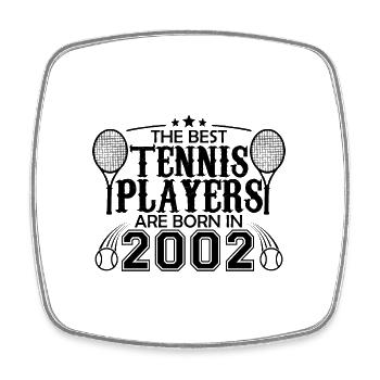 2002 Tennisspieler Geschenk Tennisspieler 2002 - Viereckiger Kühlschrankmagnet - Weiß - Vorne