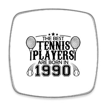 1990 Tennisspieler Geschenk Tennisspieler 1990 - Viereckiger Kühlschrankmagnet - Weiß - Vorne
