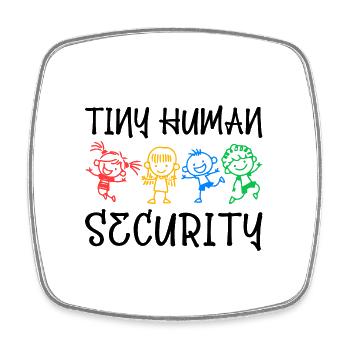 Tiny Human Security Daycare Provider Babysitting D - Viereckiger Kühlschrankmagnet - Weiß - Vorne