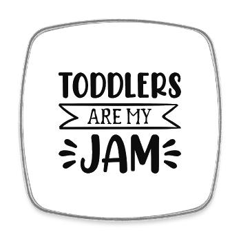 Toddlers Are My Jam Daycare Provider Babysitting T - Viereckiger Kühlschrankmagnet - Weiß - Vorne