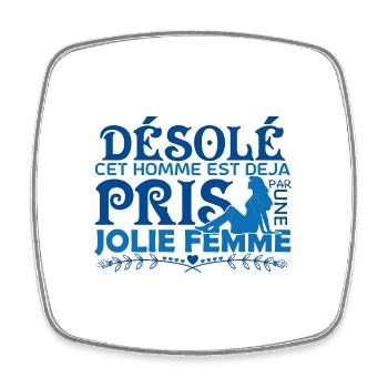 Cadeau Mari Copain Le meilleur copain du monde !! - Magnet carré - blanc - Devant