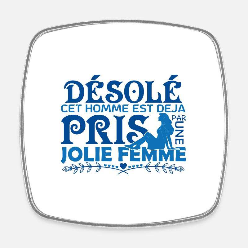 Cadeau Mari Copain Le meilleur copain du monde !! - Magnet carré - blanc