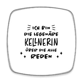 Kellnerin Lustig Spruch Serviererin Beruf Geschenk - Viereckiger Kühlschrankmagnet - Weiß - Vorne