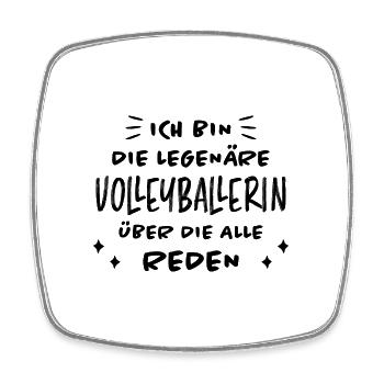 Volleyballerin Spruch Fun Beachvolleyball Geschenk - Viereckiger Kühlschrankmagnet - Weiß - Vorne