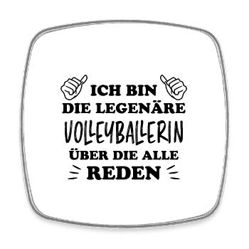 Volleyballerin Spruch Fun Beachvolleyball Geschenk - Viereckiger Kühlschrankmagnet - Weiß - Vorne