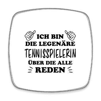 Tennis Lustiger Spruch Tennisspielerin Geschenk - Viereckiger Kühlschrankmagnet - Weiß - Vorne