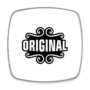 Dicton original - Magnet carré - blanc - Devant