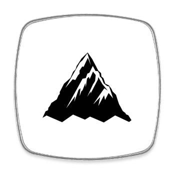 Berg - Viereckiger Kühlschrankmagnet - Weiß - Vorne