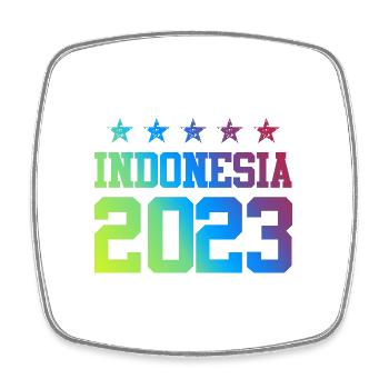 Indonesia 2023 - Square fridge magnet - white - Front