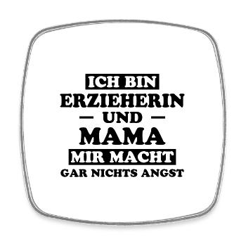 Erzieherin Spruch Job Lustiges Erzieherin Geschenk - Viereckiger Kühlschrankmagnet - Weiß - Vorne