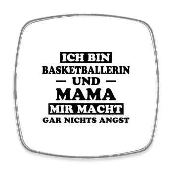 Basketballerin Spruch Lustiges Basketball Geschenk - Viereckiger Kühlschrankmagnet - Weiß - Vorne