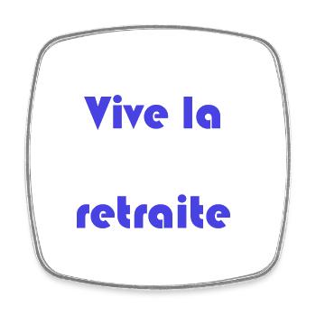 RETRAITE. RETRAITE. RETRAITEE. RETRAITE - Magnet carré - blanc - Devant