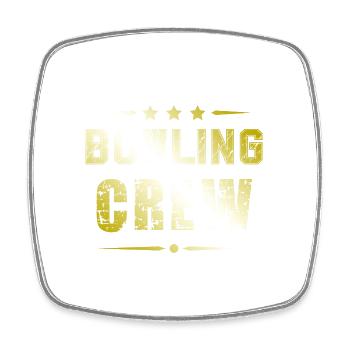 Bowling Crew - Viereckiger Kühlschrankmagnet - Weiß - Vorne