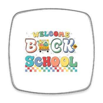 Bienvenue à la rentrée scolaire - Magnet carré - blanc - Devant