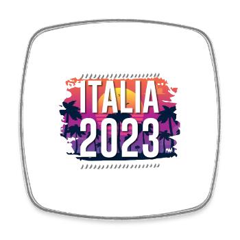 Italia 2023 - Viereckiger Kühlschrankmagnet - Weiß - Vorne