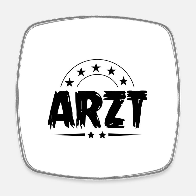 Arzt Beruf - Viereckiger Kühlschrankmagnet - Weiß