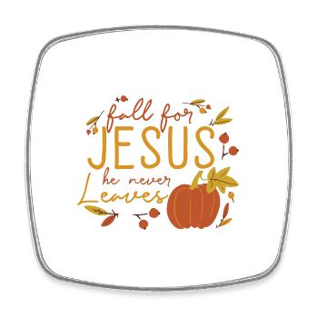 Fall for Jesus Religious Christian Believer - Viereckiger Kühlschrankmagnet - Weiß - Vorne