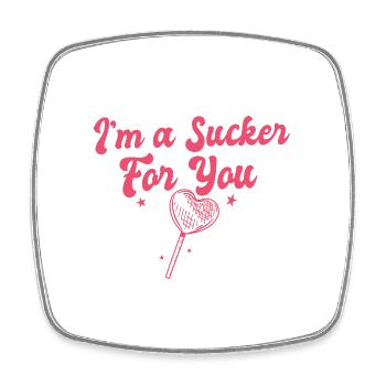 I'm A Sucker For You Romantic Valentine's Couple - Viereckiger Kühlschrankmagnet - Weiß - Vorne