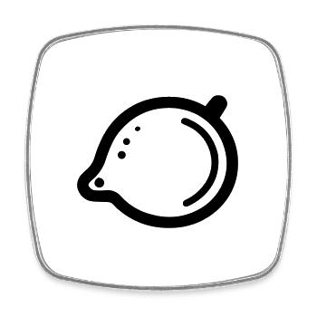Lemon - Square fridge magnet - white - Front
