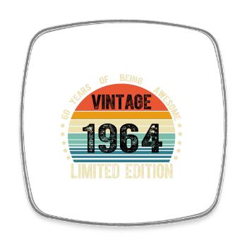 Vintage 1964 60 Years Old 60th Birthday Limited - Square fridge magnet - white - Front