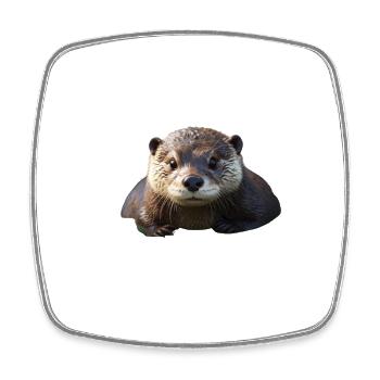 Otter niedlich - Viereckiger Kühlschrankmagnet - Weiß - Vorne