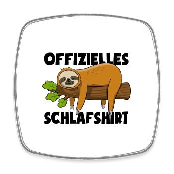 Faultier Offizielles Schlafshirt Pyjama - Viereckiger Kühlschrankmagnet - Weiß - Vorne