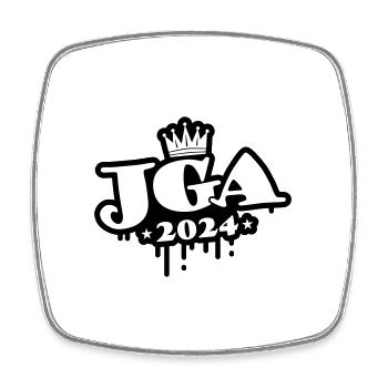 Bachelor party 2024 bachelor party - Square fridge magnet - white - Front