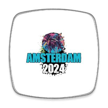 Amsterdam 2024 - Square fridge magnet - white - Front