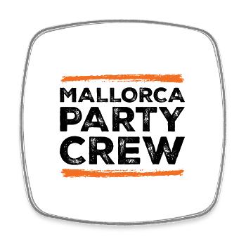 Mallorca Party Crew - Viereckiger Kühlschrankmagnet - Weiß - Vorne