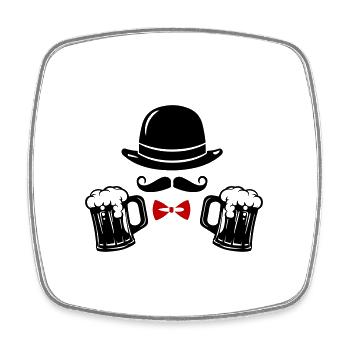 Bier Junggesellenabschied Party - Viereckiger Kühlschrankmagnet - Weiß - Vorne