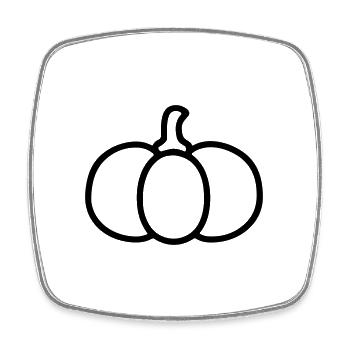 pumpkin - Square fridge magnet - white - Front