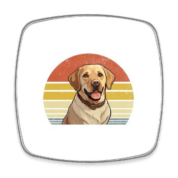 Rétro Vintage Labrador Retriever Chien de laboratoire Retriever - Magnet carré - blanc - Devant