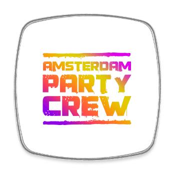 Amsterdam Party Crew Colorful - Square fridge magnet - white - Front