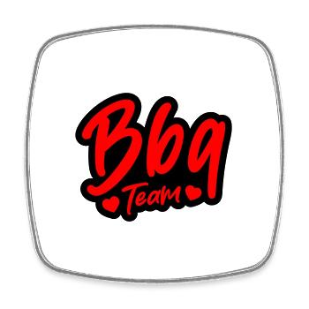 BBQ Grill Team - Square fridge magnet - white - Front