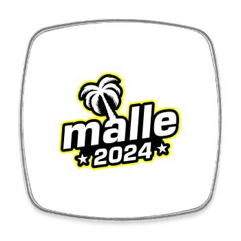 Malle 2024 Palmier de Majorque - Magnet carré - blanc - Devant