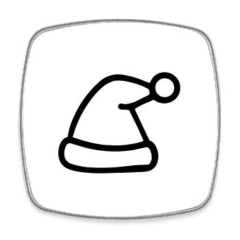 Christmas hat - Square fridge magnet - white - Front