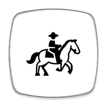 rider horse rider - Square fridge magnet - white - Front