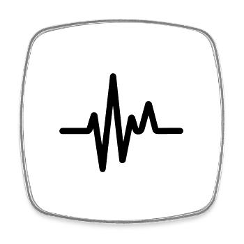 Puls, Herzschlag - Viereckiger Kühlschrankmagnet - Weiß - Vorne