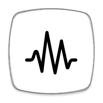 Heartbeat, pulse - Square fridge magnet - white - Front
