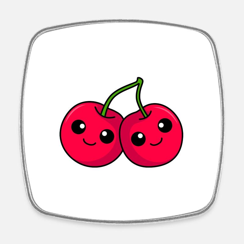 Cherry Comic - Square fridge magnet - white