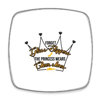 Forget Glass Slippers The Princess Wears Cheer Sho - Viereckiger Kühlschrankmagnet - Weiß - Vorne