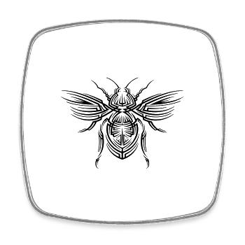 Honigbiene Tribal Tattoo - Viereckiger Kühlschrankmagnet - Weiß - Vorne