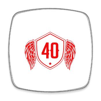 40 Nombre d’armoiries - Magnet carré - blanc - Devant