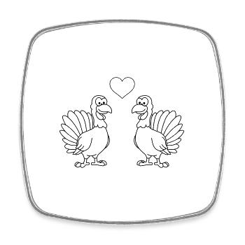 Truthan Comic Paar Liebe - Viereckiger Kühlschrankmagnet - Weiß - Vorne