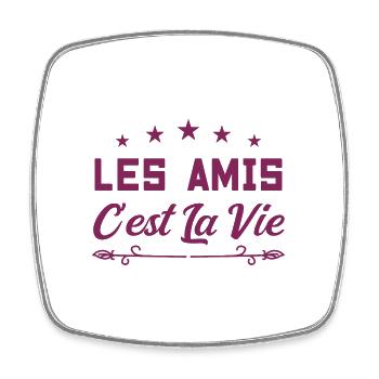 La raclette c est la vie - Magnet carré - blanc - Devant